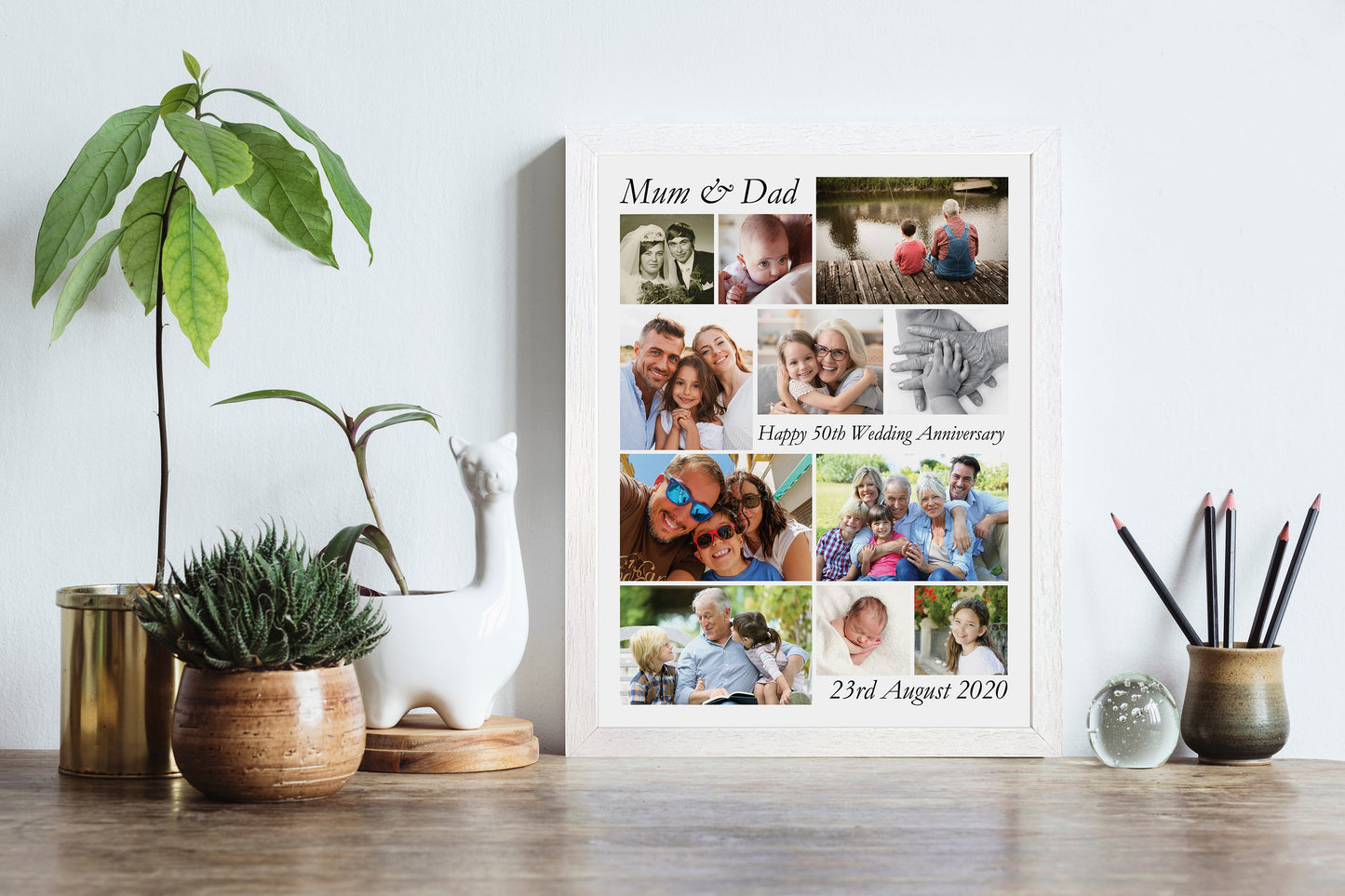 50th (Golden) Wedding Anniversary Photo Collage
