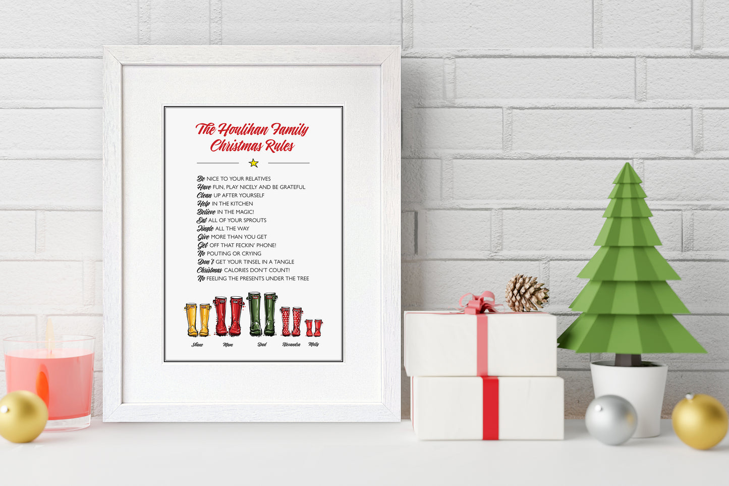 Christmas Welly Family Rules