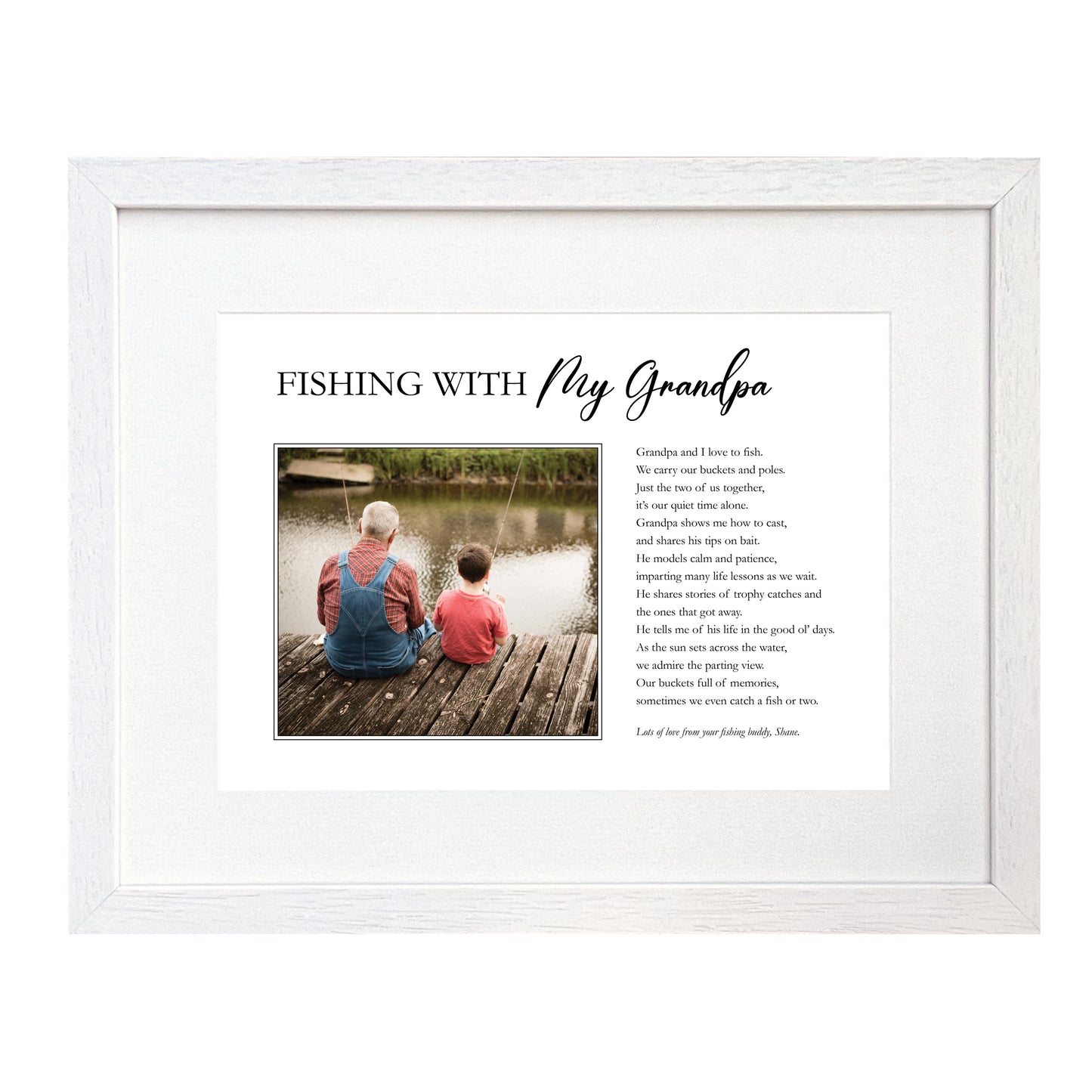 Custom photo & verse framed gift