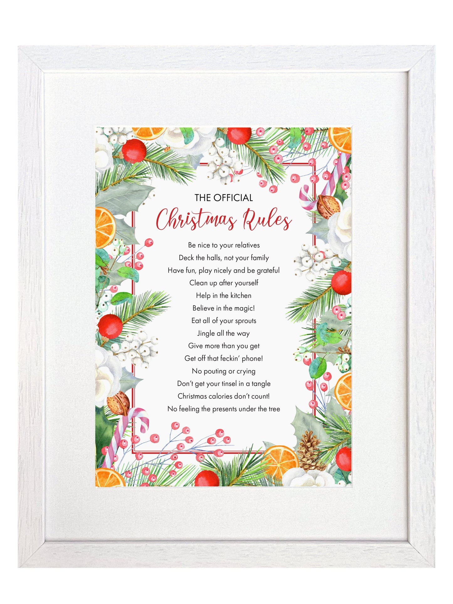 Christmas Rules Festive Print
