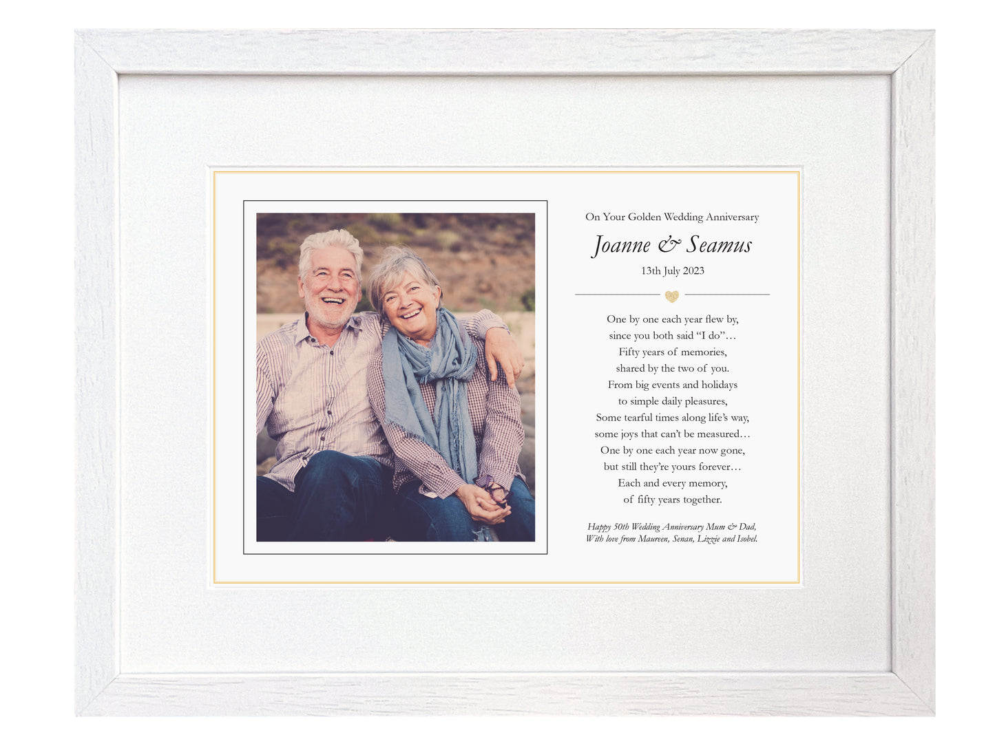 50th (Golden) Anniversary gift with photo