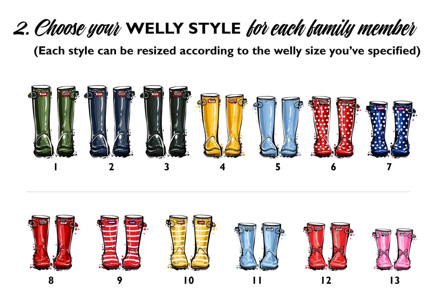 "We Do Family" Wellies (Large)