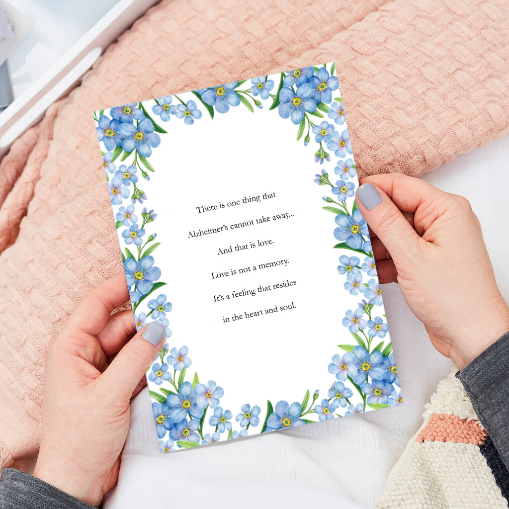 4 pack "Forget-Me-Not" Alzheimer cards