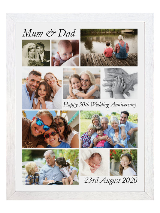 50th (Golden) Wedding Anniversary Photo Collage (Large)