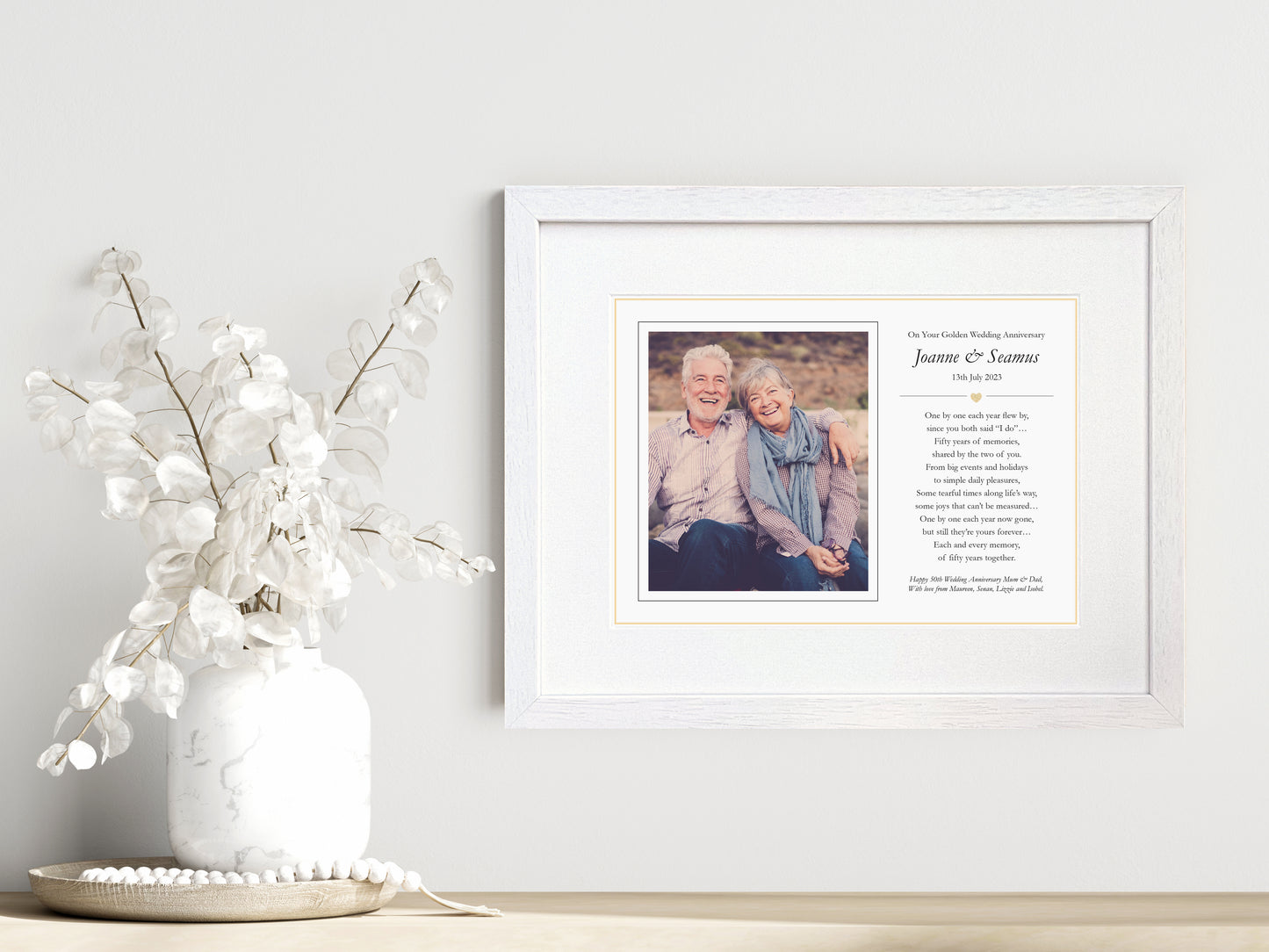 50th (Golden) Anniversary gift with photo