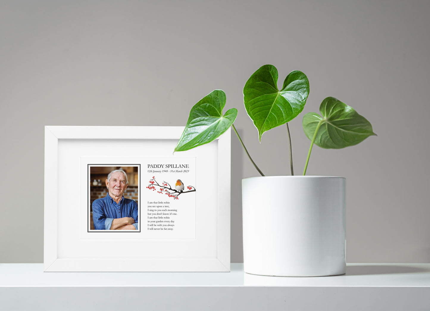 "I Am That Little Robin" & Photo (8 x 10in Mount only)