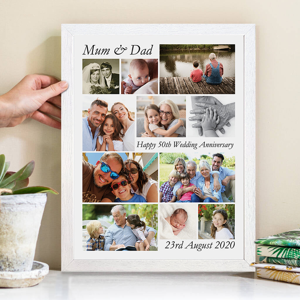 50th (Golden) Wedding Anniversary Photo Collage