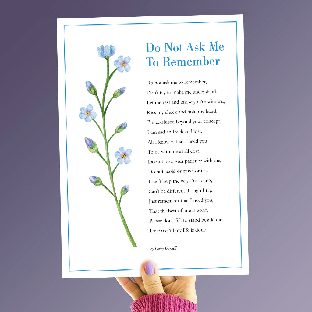 Do Not Ask Me To Remember (Alzheimer & Dementia) Gift