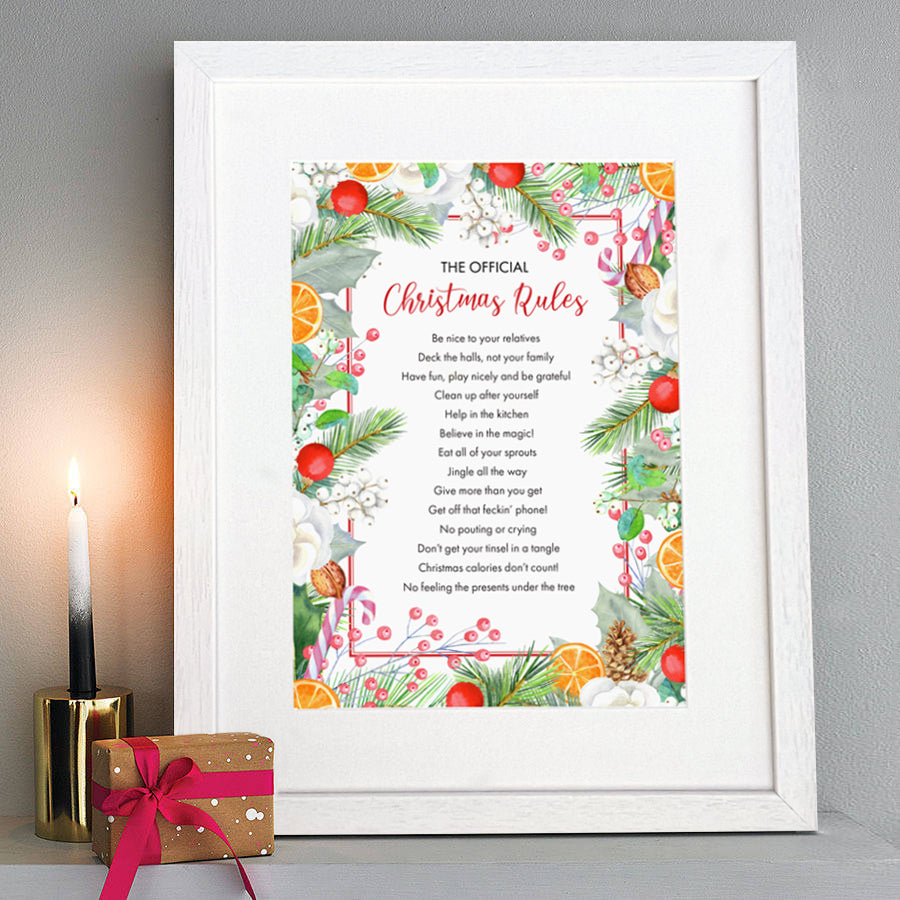 Christmas Rules Festive Print