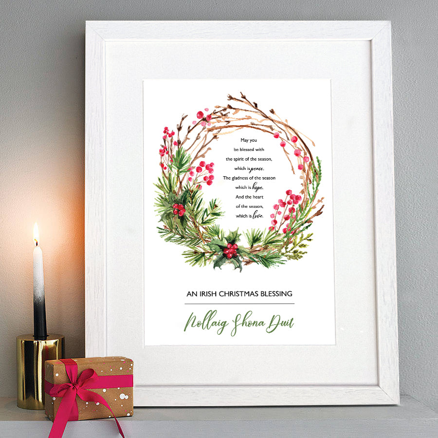 Irish Christmas Blessing Print