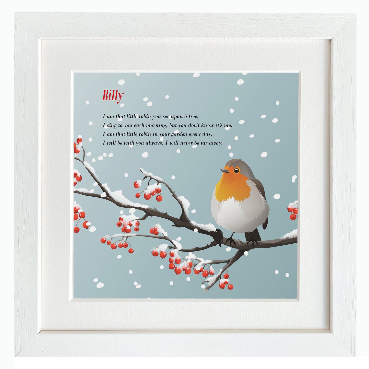 "I am that little robin" - personalised