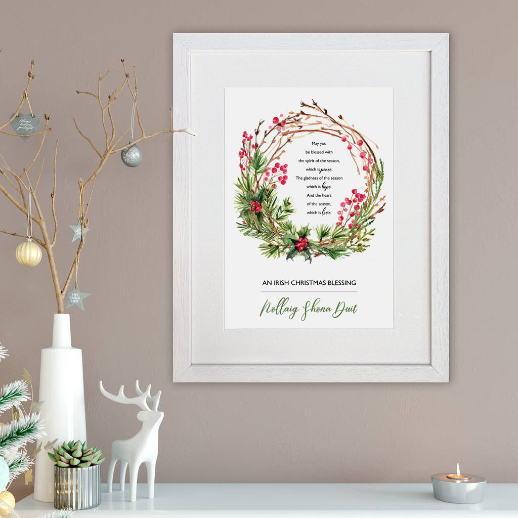 Irish Christmas Blessing Print