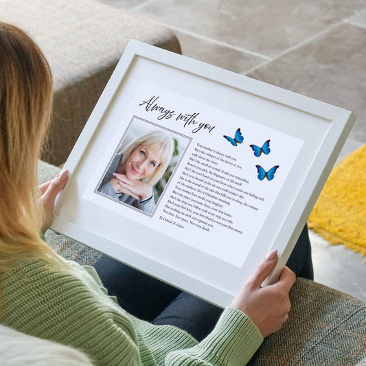 "Always With You" personalised print with photo (14"x11" mounted print)